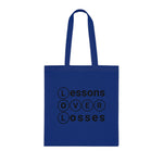 Lessons Over Losses 001 Everyday Tote Bag (blue/black logo)