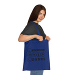 Lessons Over Losses 001 Everyday Tote Bag (blue/black logo)