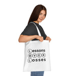 Lessons Over Losses 001 Everyday Tote Bag (white/black logo)