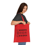 Lessons Over Losses 001 Everyday Tote Bag (red/black logo)
