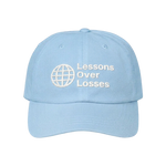 Lessons Over Losses 001 Embroidered Dad Hat (baby/white logo)